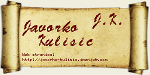 Javorko Kulišić vizit kartica